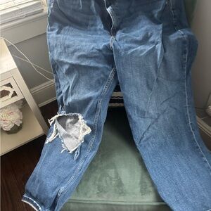 Abercrombie & Fitch Blue Distressed Boyfriend Jeans